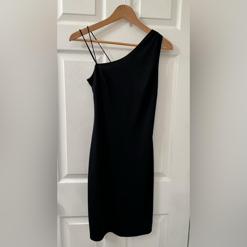 EXPRESS One-Shoulder Reversible Solid Dress